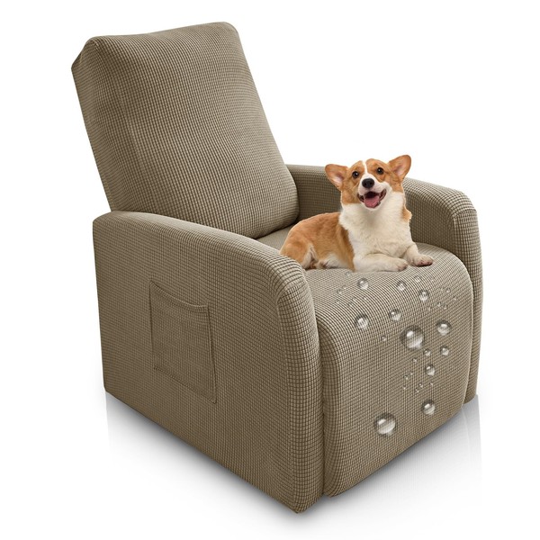 4-Piece Waterproof Stretch Recliner Chair Covers - Jacquard Fabric Small