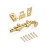 ZAUYX 6 inches 2 Pack, Polished Brass Dutch Solid Brass