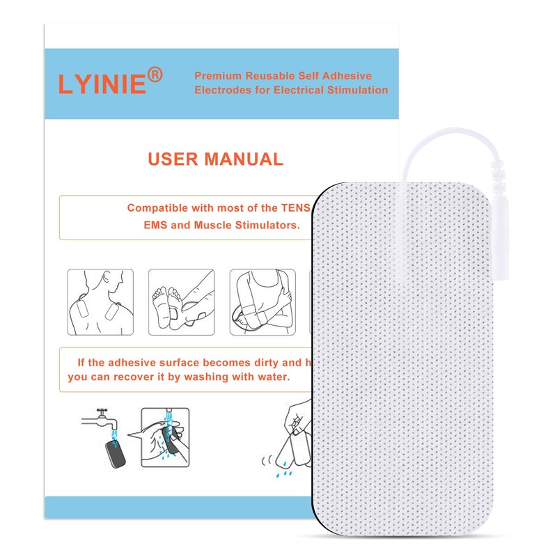 TENS Unit Pads 2"X4" 24Pcs, 3rd Gen Reusable Latex-Free Replacement