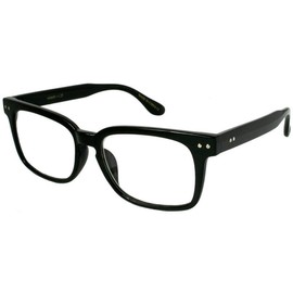 Edge I-Wear 80's Horned Rim Style Readers 540695 Black