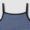 JAJU [JAJU] Women's Cotton Rib Square Neck Sleeveless T-shirt_Dark Blue