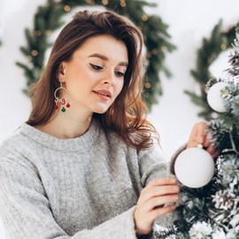 Christmas Earrings, Christmas Jewelry for Women, Christmas Dangle Earrings, Holiday Earrings for Women, Christmas Earrings for Women