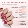 RTKHFZE Press On Nails Almond - Fushia Cat Eye Press
