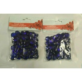 GREENBRIER INTERNATIONAL new Acrylic Gems diamond Decorative Accents blue