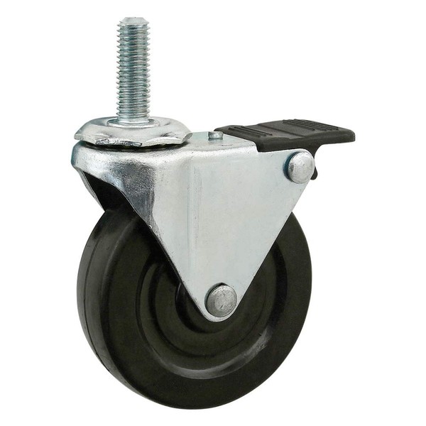 8020, 65-2342, 75mm Caster Wheel, M10 x 30mm Threaded Stem