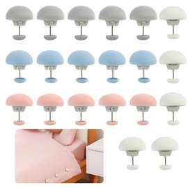 Aifrymne 20-Pack Mushroom Duvet Cover Clips - Non-Slip Quilt Holders for Bedding, Duvet Clips Sheets, Curtains, and Blankets, Durable ABS and Soft Cotton Material, Easy Installation