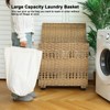 OIAHOMY Laundry Hamper with Lid, 135L Clothes Hamper with 3