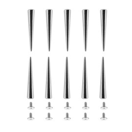 HEALLILY Pack of 10 Stains Rivets Cone Shape Metal Claw Beads Nail Head Punk Stud Rivet Spike for Leather Craft Clothing Belt Bag Shoes Jewellery Making