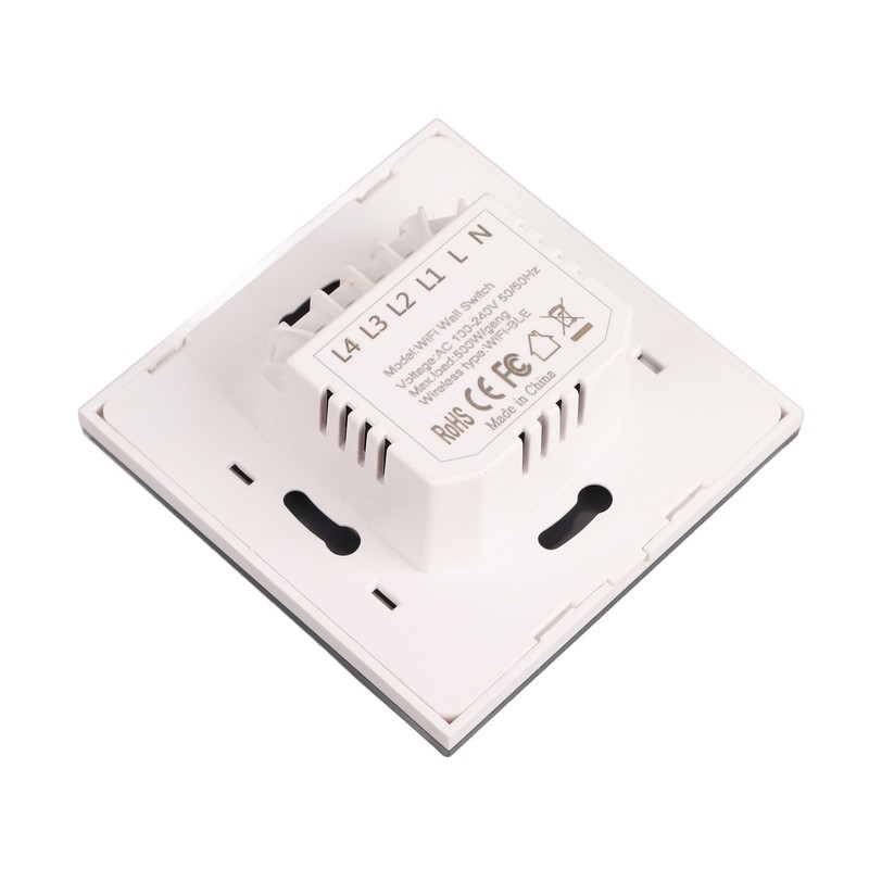 White 3 Gang WiFi Smart Switch APP Remote Control Touch