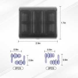 Ear Plugs for Sleeping, Earplugs Aeroplane Anti-Noise Ear Plugs for Concentration, Swimming, Meditating, Travel, Work, Sleeping + Sleeping Eye Mask (Grey, 2 Pairs+Sleep Mask)