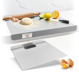 Stainless Steel Cutting Board, Kneading Board Baking Board, Countertop Chopping Boards for Meat, Fruits, Vegetables, and Bread, Easy To Clean (19.7“X23.6”)