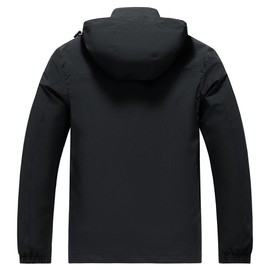 Aagetenar Men's Waterproof Rain Jacket Lightweight Mountain Sports Outdoor Trench Softshell Windproof Jacket for Hiking