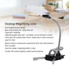 5X/10X Desktop Magnifying Glass with LED Light Adjustable Reading Jewelry