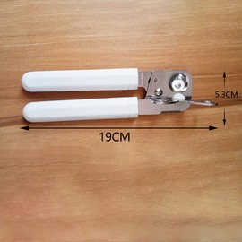 Stainless Steel Tin Opener, Manual Can Opener, Heavy Duty Jar Opener with Ergonomic Turning Knob and Non-Slip Handle, Suitable for Home Kitchen, Camping, Restaurants