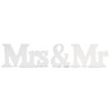 Mr and Mrs Sign for Wedding Table Decor White Wooden