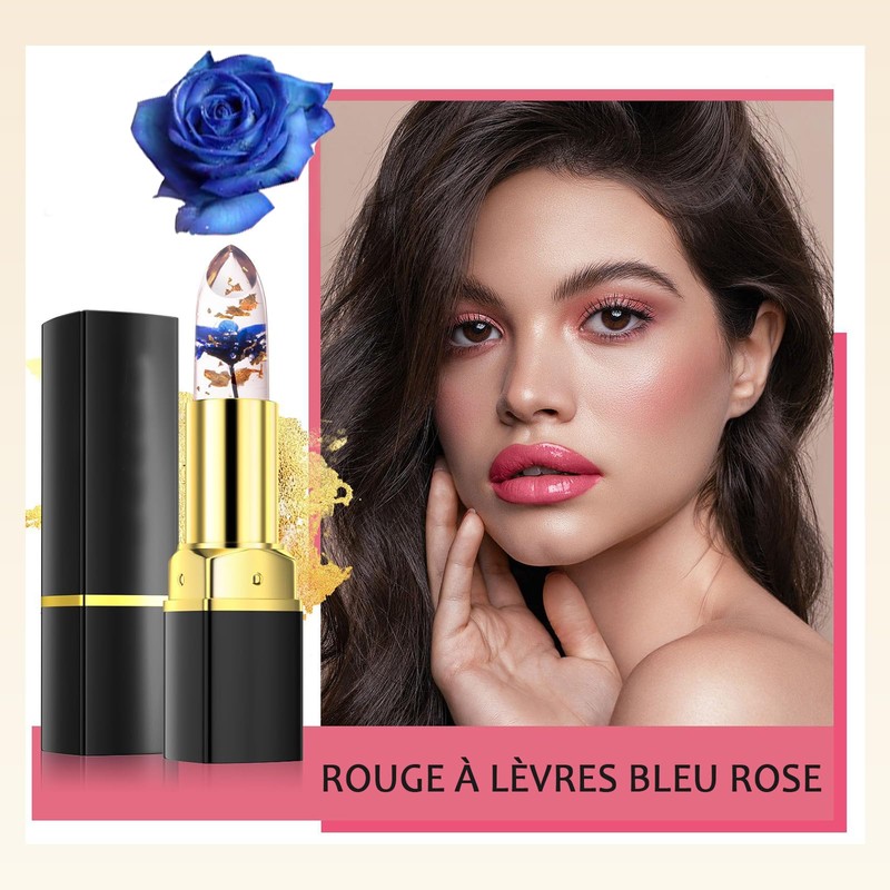 Crystal Flower Lipstick Temperature Changing Moisturizing Long Lasting Waterproof Lip