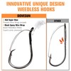 20PCS Weedless Hooks Weedless Circle Hooks for Catfish Bass Fishing
