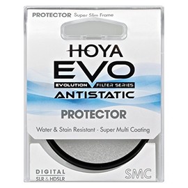 Hoya Evo Antistatic Protector Filter - 52mm - Dust / Stain / Water Repellent, Low-Profile Filter Frame