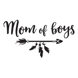 NBFU Mom Of Boys Mother Day Boho 1 (Black) (Set Of 2) Premium Waterproof Vinyl Decal Stickers For Laptop Phone Accessory Helmet Car Window Bumper Mug Tuber Cup Door Wall Decoration