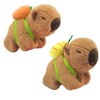 2 Pcs Animal Slap Bracelets Capybara Plush Toy,Capybara Huggers Slap