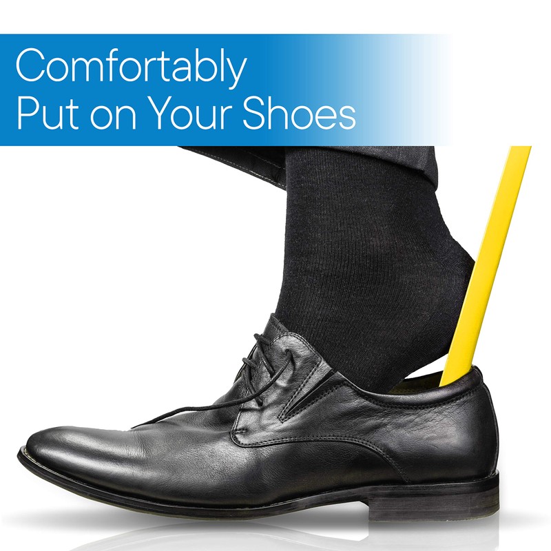 RMS 2 Pack Extra Long Handled Shoe Horn with Curved