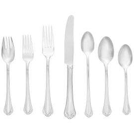 Lenox Alcott 89-Piece Flatware Set, 11.75 LB, Metallic