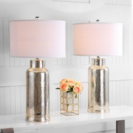 Safavieh Lighting Collection Bottle Glass Bronze 29-inch Table Lamp (Set of 2)