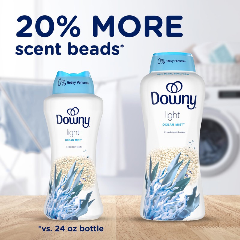 Downy Light Laundry Scent Booster Beads for Washer, Ocean Mist