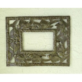 Handmade FISH PICTURE MIRROR FRAME from recycled metal HANDMADE