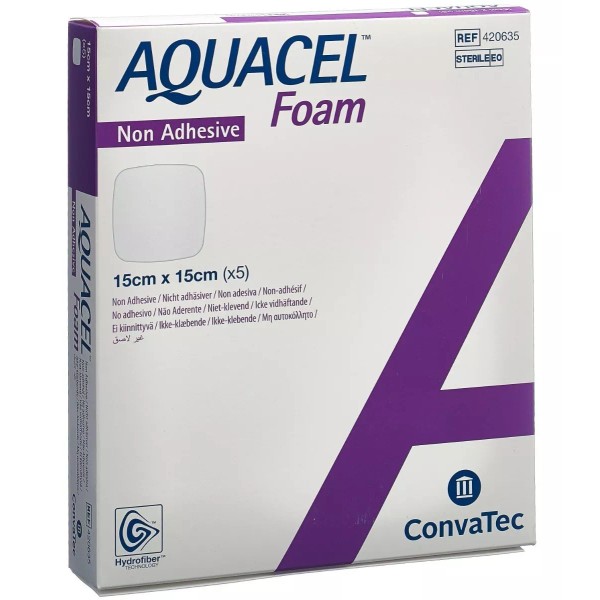 Aquacel Foam No Adhesivo 15x15cm Caja C/5pz Ref 420635