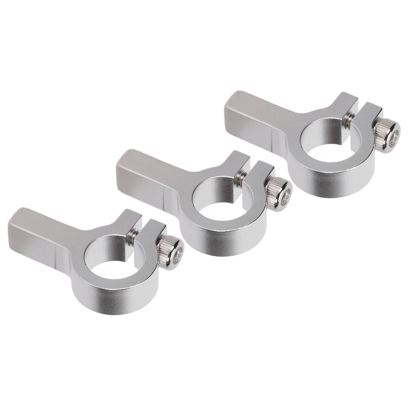 3Pcs Tube Clamp Hub Aluminum Shaft Clamping M4 Thread Mounting