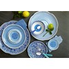 Q Squared Heritage BPA-Free Melamine Large Serving Platter, 16-Inches, Blue