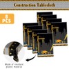 Construction Table Cloth, 8PCS Disposable Plastic Construction Tablecloth Birthday Party