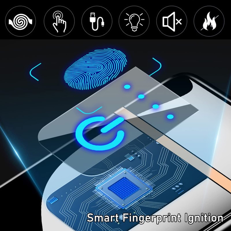 Electronic Lighter, Windproof USB Rechargeable Slim Coil Electric Lighters with