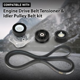 G-PLUS Engine Drive Belt Tensioner & Idler Pulley Serpentine Kit Compatible with Benz GL450 GLK350 ML350 S550 SL550 SLK350 2722021419, 6PK2404, 2722000270, 2722021019