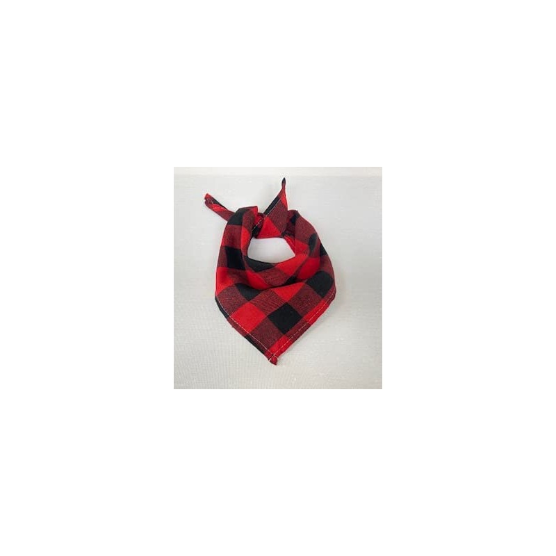 Tartan Check Dog Bandana, Ties Like a Neckerchief, Soft Cotton