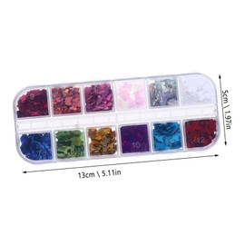 Baluue 2 Boxes Heart Shaped Manicure Sequins DIY Nail Art Decorations with Flakes for Women for Festivals Weddings Parties Home Use Compact Portable Storage