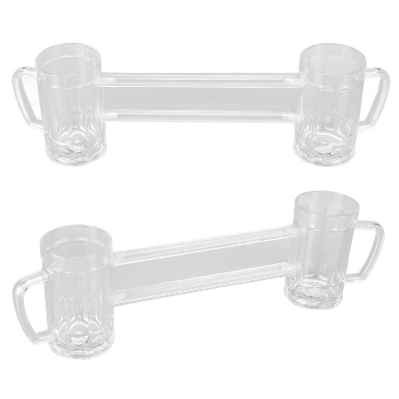 430ml Beer Mug Double Conjoined Beer Glass Drop Resistant Acrylic