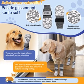 Double-Sided Non-Slip Dog Socks for Indoor Use to Prevent Paws Licking, Paw Protection, Pet Paws, Protection, Traction, Control Socks on Hardwood Floor (Grey, S-2.0)