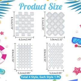 INFUNLY 4pcs Background Hot Foil Plate Metal Hot Foil Plate Plaid Glimmer Hot Foil Plate for Embossing Scrapbooking Decor Cards Making