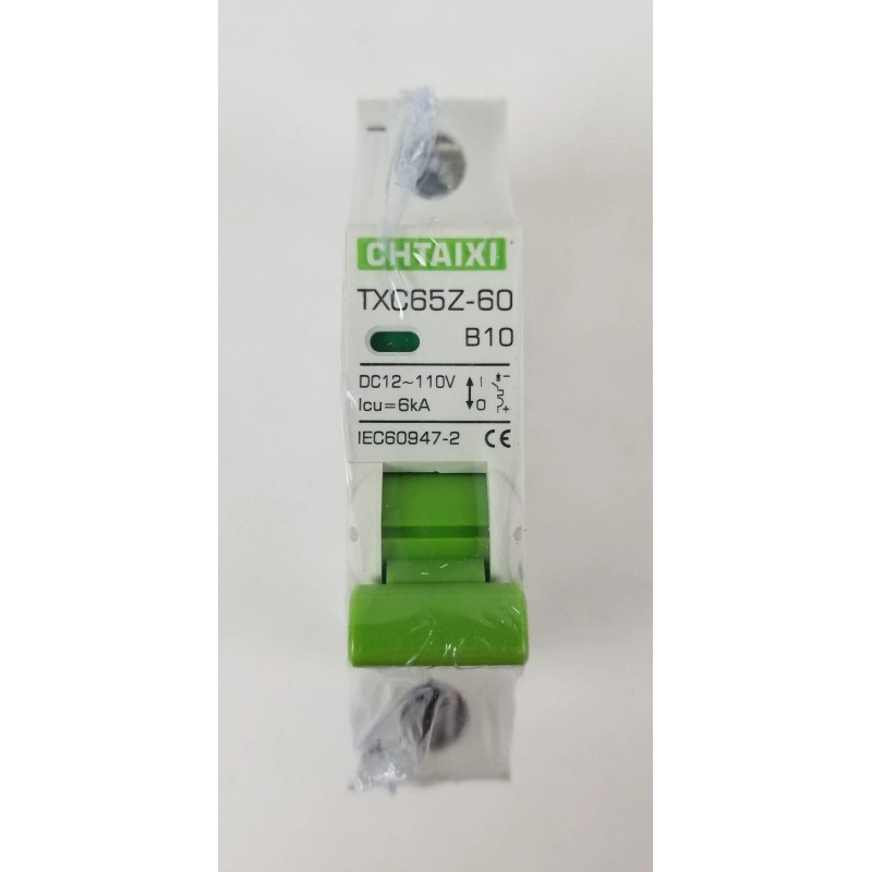 CHTAIXI TXC65Z-60 Mini Circuit Breaker 6A 1-Pole 12V-110V DC NEW