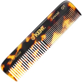 Kent OT TY Pocket Comb - Handmade Fine and Wide Tooth Hair Comb for Men, Women, and Kids - Travel, Beard, and Mustache Comb - Saw Cut and Hand Polished Made in England