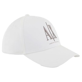 Armani Exchange Men's Icon Logo Hat, Off-White, One Size