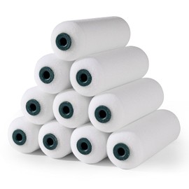 Foam Paint Roller Covers, Paint Roller 4 Inch, 10 Pack, Small Paint Roller, Mini Rollers for Painting, Foam Paint Roller Refills for Smooth Finishes on Walls, Cabinets, Doors