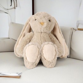 Nicessy Plush Bunny - 14.2'' Ultra-Soft Fluffy Stuffed Rabbit, Eco-Friendly Cotton Fill, Machine Washable, Cozy Hug Companion for Kids Teens Adults, Premium Quality Velvety Smooth Plushie, Ideal Gift for Birthdays:_Beige