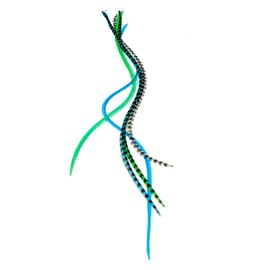 Real Feather Hair Extensions 5 Pack + Rings/Loop (Valley)