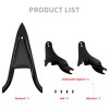HDBUBALUS 22" Black Detachable Passenger Backrest Sissy Bar For Harley