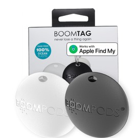 Boompods Boomtag Tracker Tag 2 Pack, Item Finders - Smart Bluetooth Tracker Devices, Luggage Tracker for Suitcases, Children, Pet, Wallet - Sustainable Key Finder Compatible with Apple Find My App