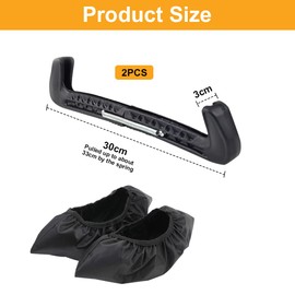 Begonia Ice Skate Protection Set, 2 Pieces Adjustable Blade Protectors Ice Skates and 2 Pieces Elastic Blade Stockings, Figure Skating Accessories, Ice Skate Blade Protectors for Adults, Children