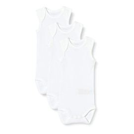 NAME IT Baby Nbnbody 3P Tank Solid 2 Noos Bodysuit, Bright White, 2-4m